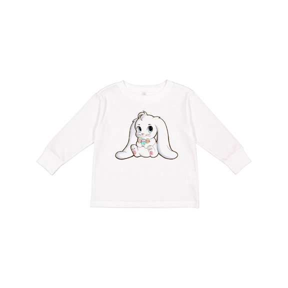 Inktastic Adorable Easter Bunny Boys or Girls Long Sleeve Toddler T-Shirt