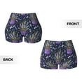 thumbnail image 5 of Lsque Lavender Flowers Pattern High Waisted Biker Shorts for Women-Tummy Control Fitness Athletic Workout Running Yoga Gym Shorts,Moisture-Wicking-Large, 5 of 9