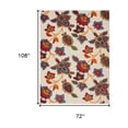 thumbnail image 2 of 6' X 9' Multicolor Floral Stain Resistant Non Skid Area Rug, 2 of 5