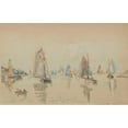 thumbnail image 2 of Paul Signac 14x11 Black Ornate Wood Framed Double Matted Museum Art Print Titled: La Rochelle (1920), 2 of 5