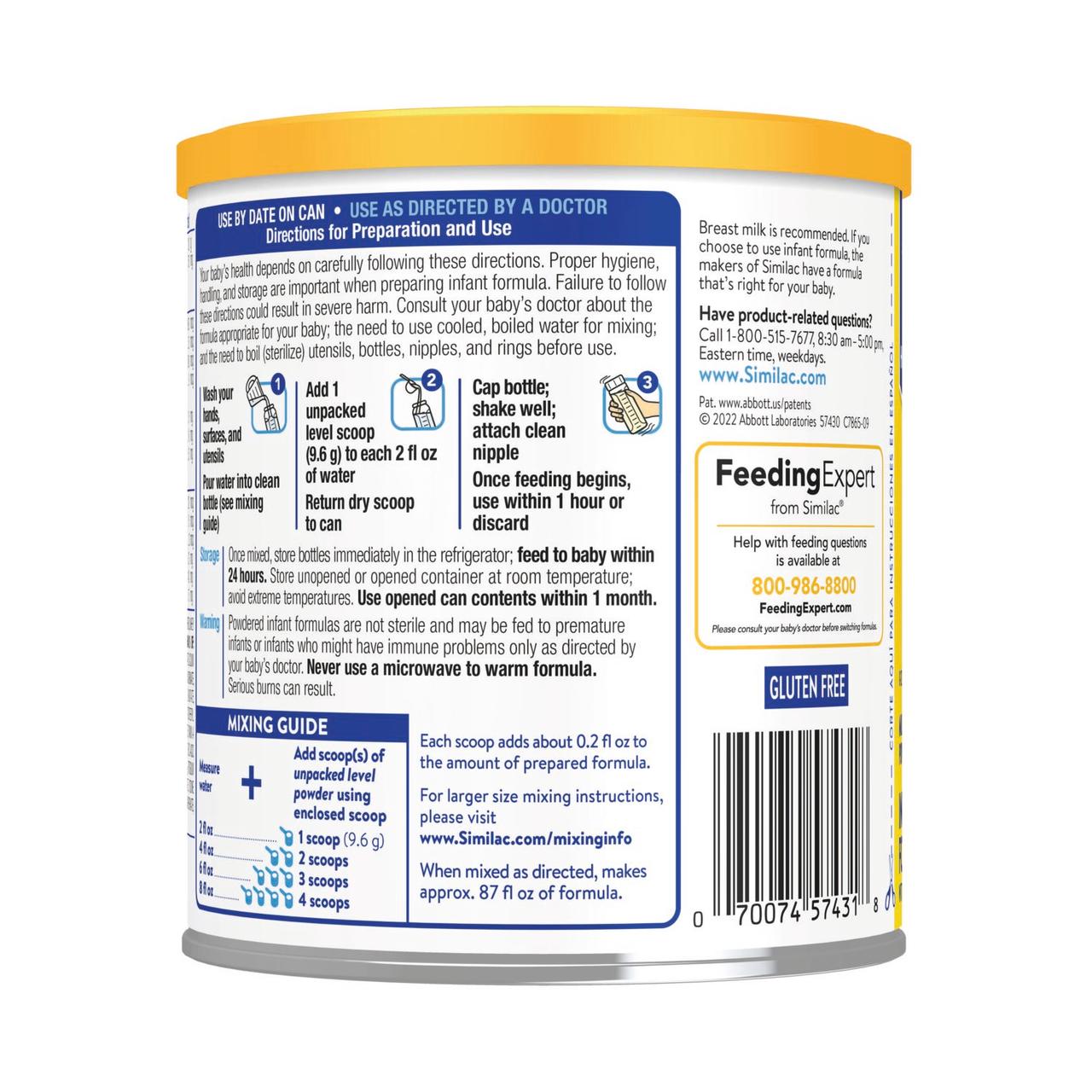 Similac NeoSure Premature Post-Discharge Powder Baby Formula, 13.1-oz Can, Pack of 6 - image 2 of 16