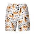 thumbnail image 4 of Lsque Mens Swim Trunks Cute Dog Pattern - Bathing Suit Compression Liner - Beach Swim Shorts Swimwear - (S-3XL) - Stretch Quick Dry -Small, 4 of 9