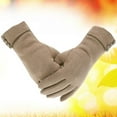 thumbnail image 2 of Prolriy Gloves for Cold Weather Warm Phone Fleece Womens Winter Gloves Thick Gloves Lined Using Windproof Gloves Snow Ski Gloves for Women Khaki One Size, 2 of 2