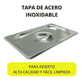 thumbnail image 3 of Paquete De 4 Tapas Para Inserto De 1/4 Alto 16 De Acero Inoxidable APL61, 3 of 4