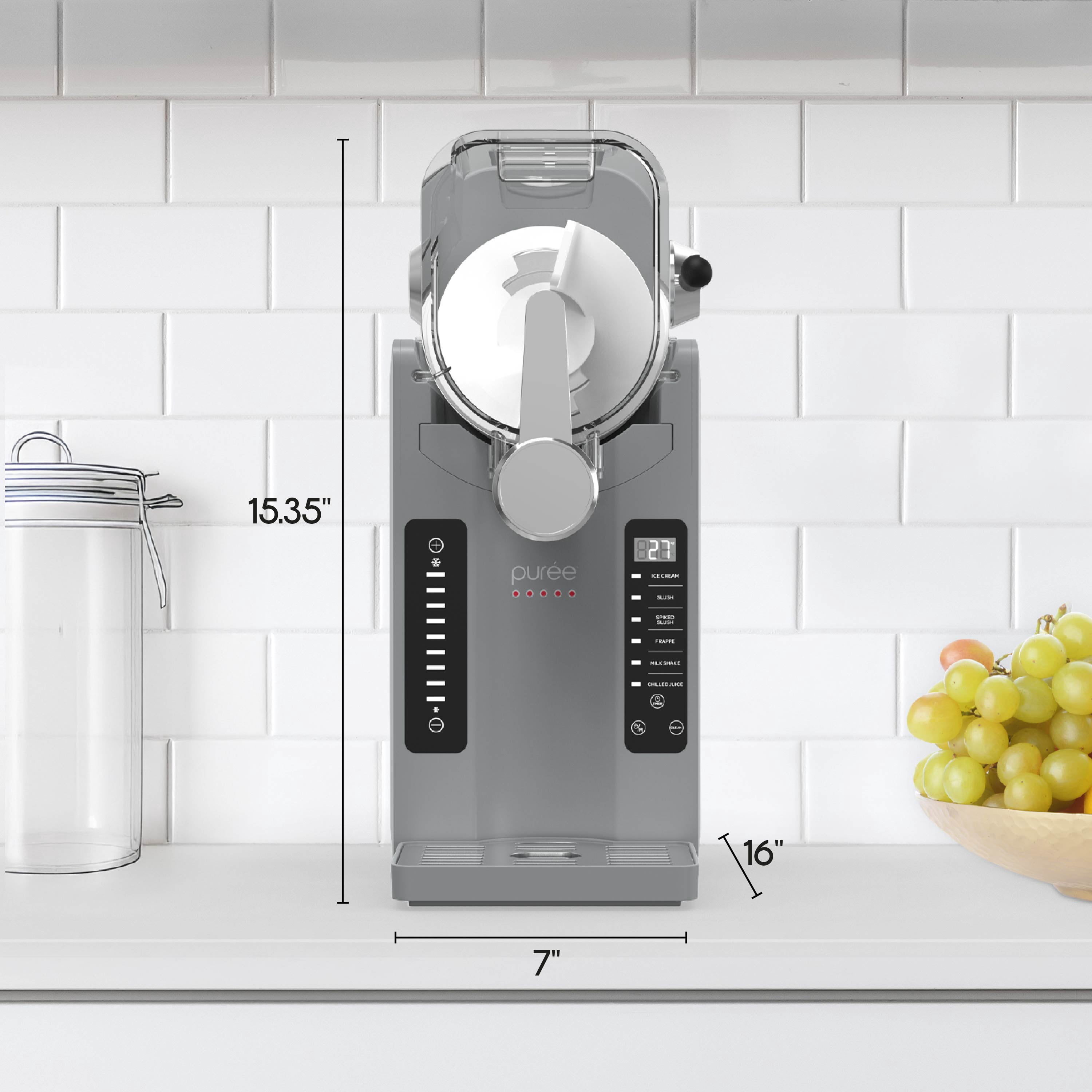 Puree 2.6L Slushie Machine & Soft Serve Ice Cream Maker with Rapid Freezing Technology – Frozen Drink Machine, Slushie Maker, Margarita Machine for Home