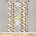 thumbnail image 2 of Ambesonne Jaguar 4-Panel Curtains, Exotic Animal Design, 56"x63", Pale Brown and Brown, 2 of 4