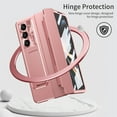 thumbnail image 5 of Dteck Case for Samsung Galaxy Z Fold 6,Shockproof Electroplating Case Built-in Screen Protector Hinge Protection Kickstand Full Body Cover,Rosegold, 5 of 9