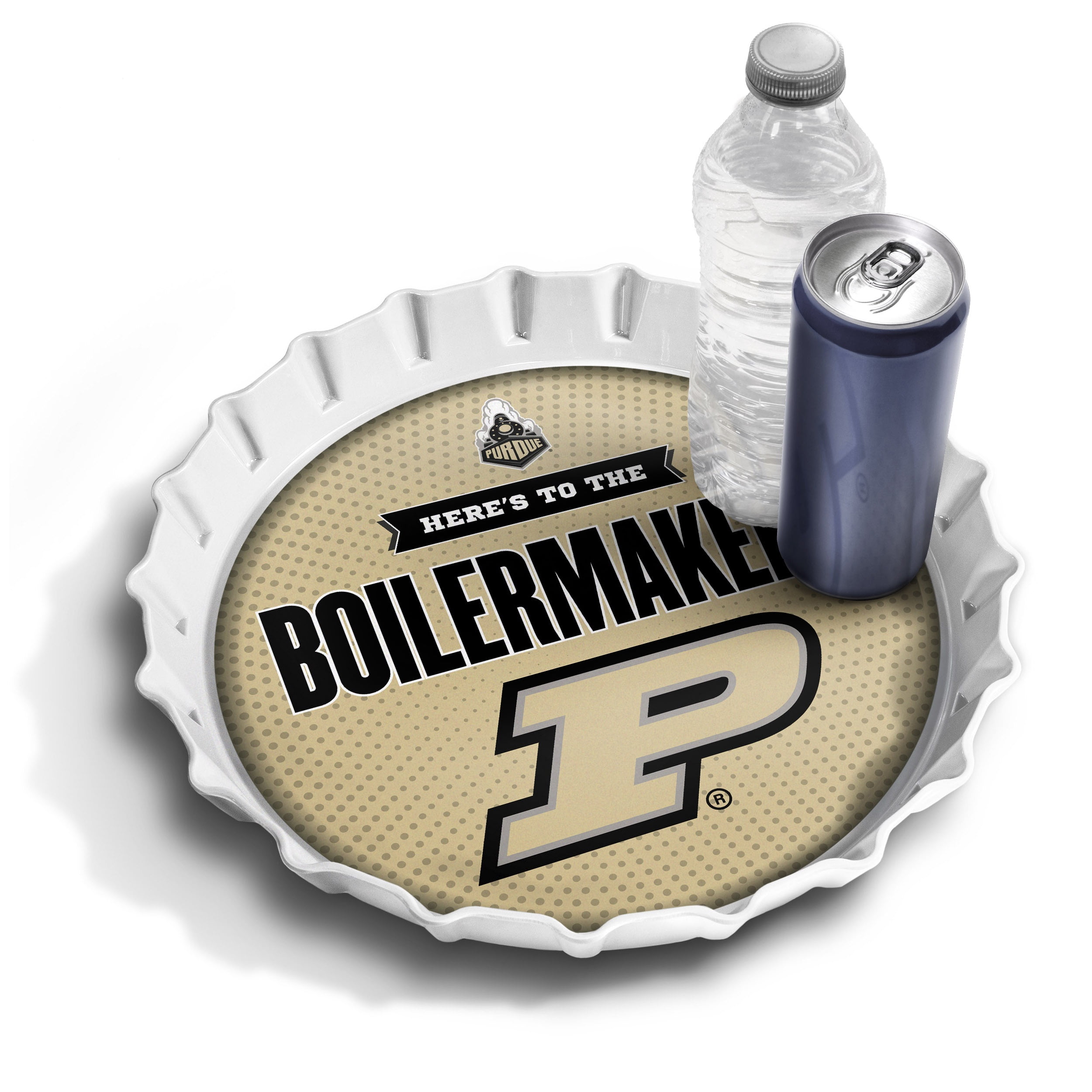 YouTheFan NCAA Purdue Boilermakers Bottle Cap Serving Tray