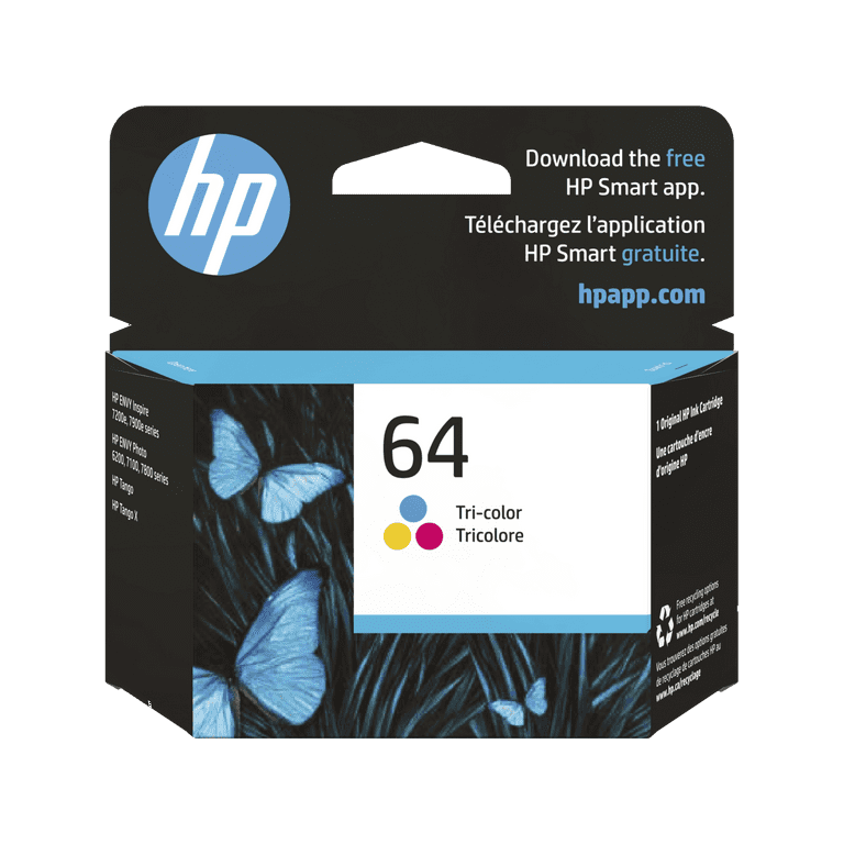 HP 64, (N9J89AN) Tri-Color Original Ink Cartridge HP 64, (N9J89AN) Tri-Color Original Ink Cartridge