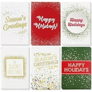 36-Pack Merry Christmas Greeting Cards Bulk Box Set - Winter Holiday Xmas Greeting Cards with Colorful Festive Light Designs, Envelopes Included, 4 x 6 Inches