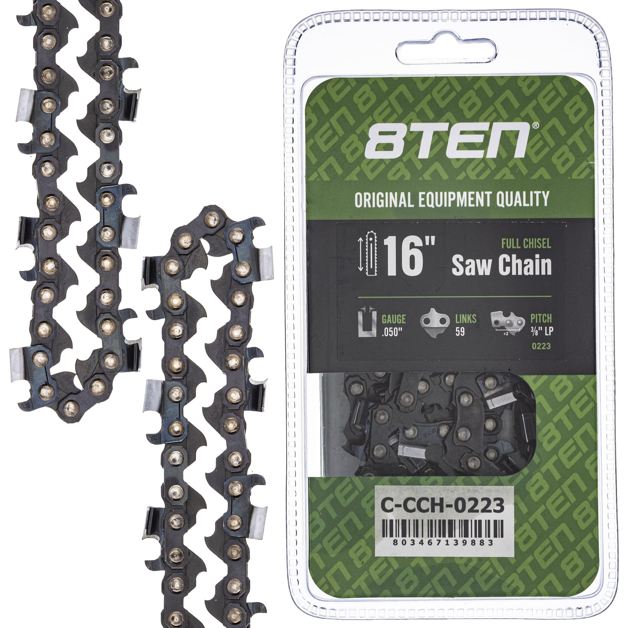 Full Chisel Chainsaw Chain 16 inch .050 