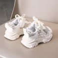 thumbnail image 5 of Willtoo Girls Bow Platform Sneaker Sequin Lace Up Lightweight Daily Footwear Non-Slip Cushioned Kids Casual Footwear for Daily Wear, 5 of 5