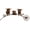 Brown, variant on Garden Stake Yard Art Metal Bluebird Sculpture, 24-Inch Rustic Branch with Dandelion, Outdoor Lawn Patio Flower Bed Decoration Memorial Gift, 1-Pc, Makeup Organizers