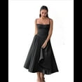 thumbnail image 3 of Vestido de Verano 2025 para Mujer, Estilo Bohemio, con Tirantes Finos y Corte Entallado, para Playa. Negro M, 3 of 8