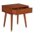 thumbnail image 3 of Home Square Side Table with Drawer in Light Walnut & Brown Finish - Set of 2, 3 of 8