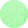 thumbnail image 1 of Ahgly Company Indoor Round Abstract Emerald Green Contemporary Area Rugs, 6' Round, 1 of 4
