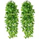 thumbnail image 1 of Plantas colgantes artificiales Sincero 2 Hojas de Hiedra Decoración Jardín Porche, 1 of 5