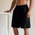 thumbnail image 7 of Men's Baggy Sweat Shorts Lightweight Cotton Under Knee Casual Drawstring Lounge Workout Gym Shorts Big and Tall Size S-3XL Black, 7 of 7