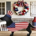 thumbnail image 4 of Dachshund Wooden Decor Patriotic Tabletop Sign with USA Flag Hat, Cute Dog Figurine for Independence Day, 4th of July, Home & Shelf Decorations,Perfect for Patriotic Home Decor, 4 of 9