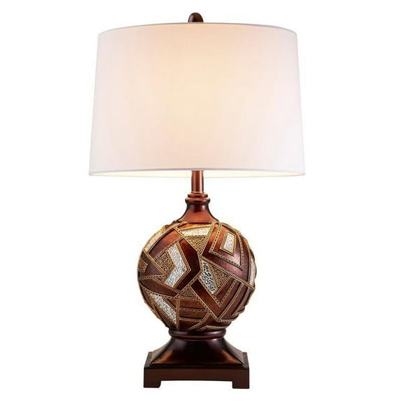 ORE International 29.75" Tall Polyresin Table Lamp in Deep Brown