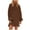 Brown, variant on Kaemgyyd Oversized Dresses for Women Casual Solid Long Sleeve Loose Mini Dress Fall Fashion Crewneck Dress