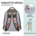 thumbnail image 5 of Boho Bohemia Geometric Line Art Backpack for School,Cute School Bag,Schoolbag with Adjustable Shoulder Straps & Padded Back,15.3"x11"x6.7", 5 of 6