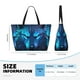 thumbnail image 4 of Fotbe Futuristic Blue Light Wolf Bolsa de Viaje para Playa - Resistente al Agua, Bolsa Tote de Gran Capacidad y Ligera con 7 Bolsillos para Mujeres y Hombres, 4 of 7