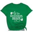 thumbnail image 3 of KimSoong Women St. Patrick's Day T-Shirts Let The Shenanigans Begin Letter Print Shirt Lucky Shamrock Tee Funny Sayings Tops, 3 of 7