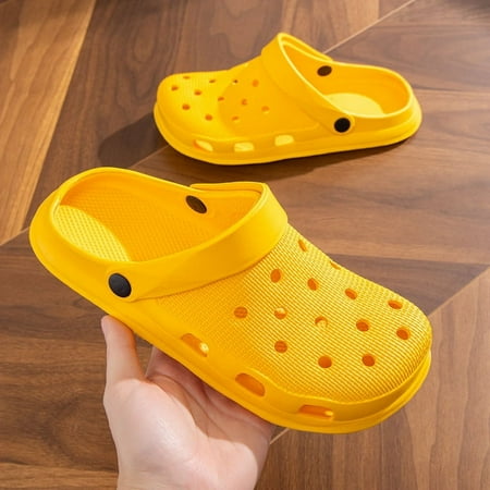 

HOLXI 2024 Women s Solid Color Casual Clogs Out Design Garden Shoes Comfortable Slip On Shoes