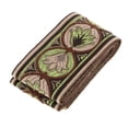 thumbnail image 4 of Abbracc Splicing Jacquard Edging Curtain Fabric Gold Silk National Wind Lace Ribbon - Green, 4 of 7