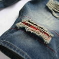 thumbnail image 5 of Father's Day Gifts DDAPJ pyju Men's Ripped Denim Shorts Straight Leg Jean Shorts Big and Tall Casual Bermuda Shorts with Pockets Blue XXL, 5 of 8
