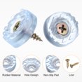 thumbnail image 3 of Uxcell 50Pcs Pies de tabla de cortar transparentes, 0.28" H x 0.71" D Almohadillas de goma redondas antideslizantes con tornillos y arandela de acero inoxidable incorporada para muebles, 3 of 6