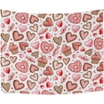 thumbnail image 2 of Coolnut Valentine's Day Love Heart Tapestry Washable Polyester Art Wall Hanging Blanket for Living Room Bedroom Dorm Party, 80 x 60 Inch Home Decor Gifts, 2 of 7