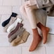 thumbnail image 2 of XmhyTop Calcetines femeninos, calcetines de algodón apilables, talla media, 4 pares negros, calcetines casuales, 2 of 5