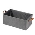 thumbnail image 1 of Caja de almacenamiento con marco de metal, plegable, para ropa, gruesa, con asas duraderas. Gris, 1 of 9
