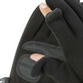 thumbnail image 4 of QSAWXQZ Men's Fleece Convertible Gloves Fingerless Flip Top Solid Gloves for Outdoor Black-1 Free Size, 4 of 5