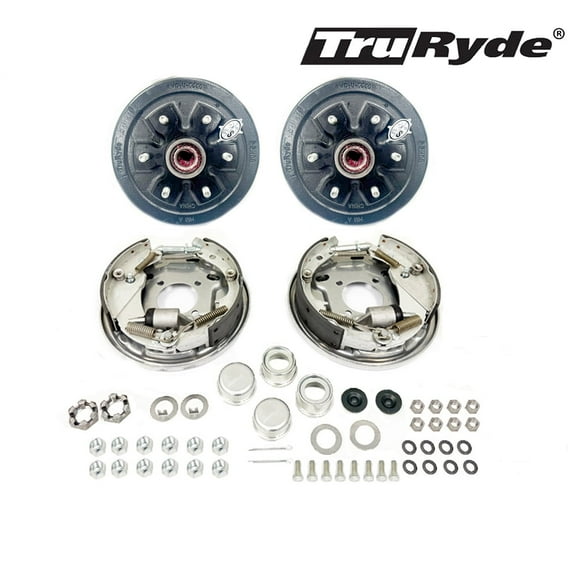 SOUTHWEST WHEEL Pre-Greased 6-5.5" Hydraulic Brake Trailer Axle Brake Kit for a 3,500 lbs. Trailer Axle