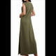 thumbnail image 3 of Vestido Maxi de Verano 2025 para Mujer, Informal, Holgado, con Abertura, Sin Arrugas, con Cuello Redondo y Bolsillos, Verde M, 3 of 9