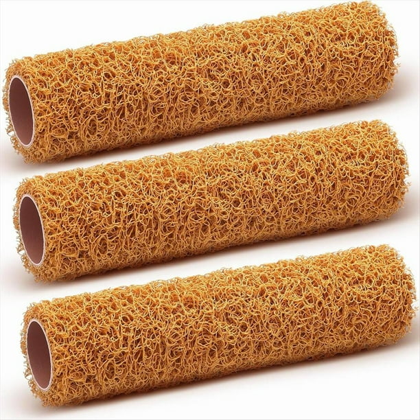 Juego de 3 Rodillos de Pintura Texturizados, Rodillo Texturizado Pequeño de 9 Pulgadas para Pintar y Techos, Suministros de Pintura para Mejoras del Hogar.