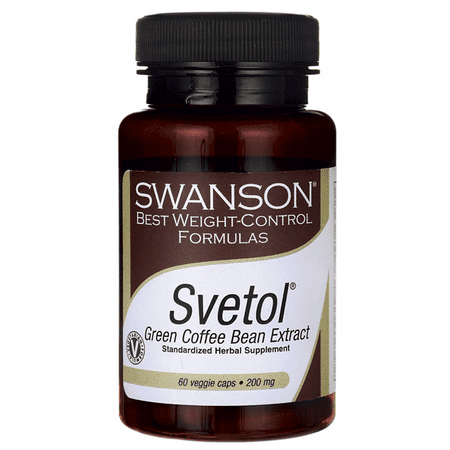 Swanson Green Coffee Bean Extract - Featuring Svetol 200 mg 60 Veg (The Best Green Coffee Bean For Weight Loss)