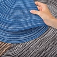 thumbnail image 5 of Mrehloy Round Placemats Set of 6, 15"  Blue Cotton Braided Farmhouse Coastal Kitchen Decor Washable Heat Resistant Table Mats, 5 of 9