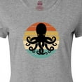 thumbnail image 4 of Inktastic Octopus Retro Vintage Sunset Women's T-Shirt, 4 of 5