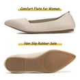 thumbnail image 4 of Flatgios Pointed-Toe Flat Knit Dress Shoes Comfortable Women's Shoes Women's Classic Soft Shoes Beige-7.5, 4 of 10