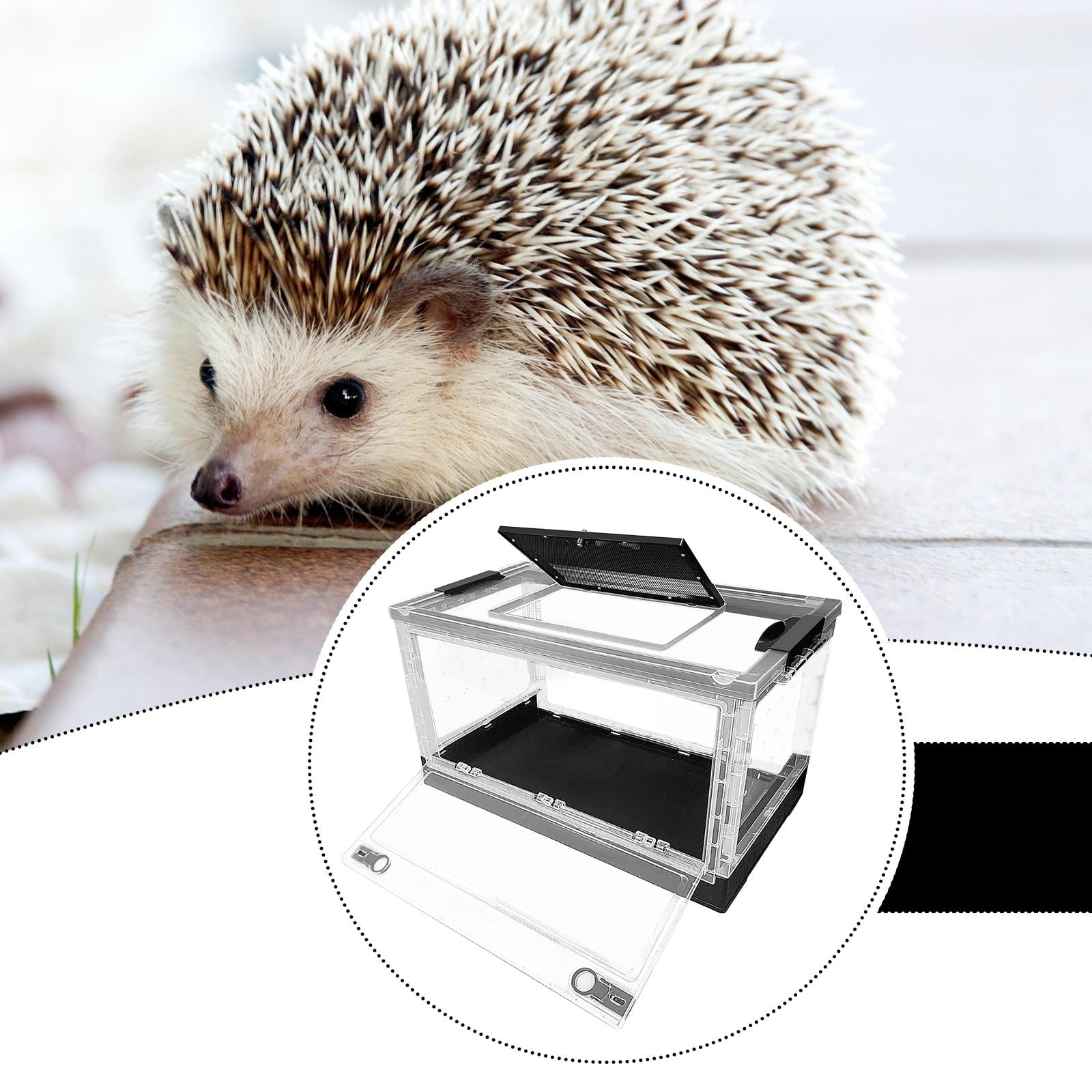 Transparent Reptile Container Terrarium Cage Foldable Lightweight for Bearded Dragons Frogs Snakes