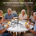 thumbnail image 3 of Round Outdoor Tablecloth with Umbrella Hole and Zipper, Black Branches Tablecloth with Elastic Waterproof, Botanical Dead Tree Birds Patio Table Covers for 31" - 35" Picnic Pool Tables, 3 of 9