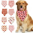 thumbnail image 2 of Reheyre Pet Bandana Love-heart Print Pet Grooming Accessories Polyester Puppy Cats Triangle Saliva Towels for Valentines Day, 2 of 8