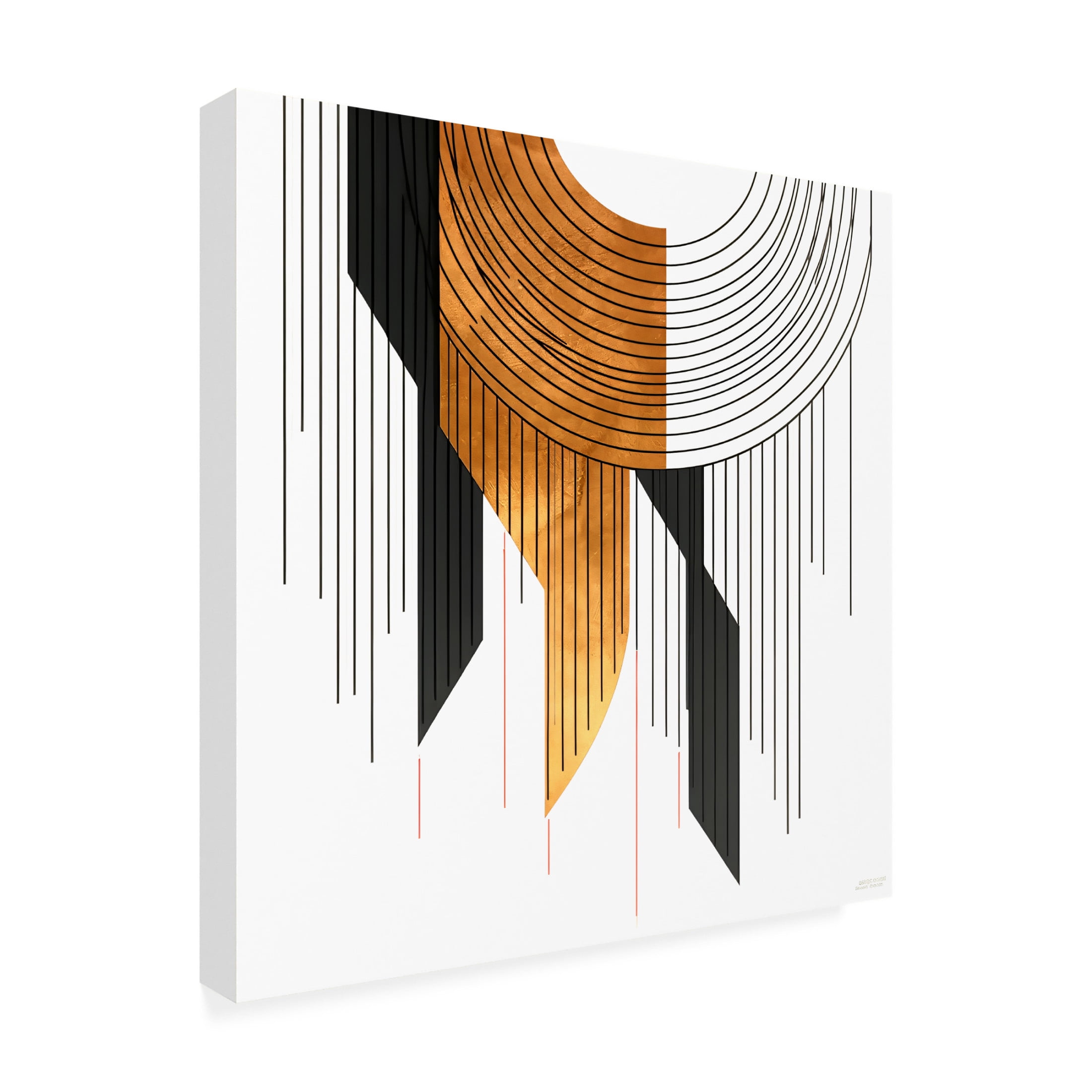 Canvas Wall Art - Ray Heere 'Mid Century Abstract Painting 5' Wall Art for Living Room, Bedroom, or Office Décor by Trademark Fine Art - 18 x 18 Inches