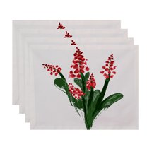Simply Daisy, 18 x 14 inch, Bluebell Placemat (set of 4), Red