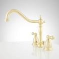 thumbnail image 2 of Signature Hardware 434670 Victorian Widespread Bathroom Faucet with Metal Lever Handles and Pop-Up Drain Assembly, 2 of 2