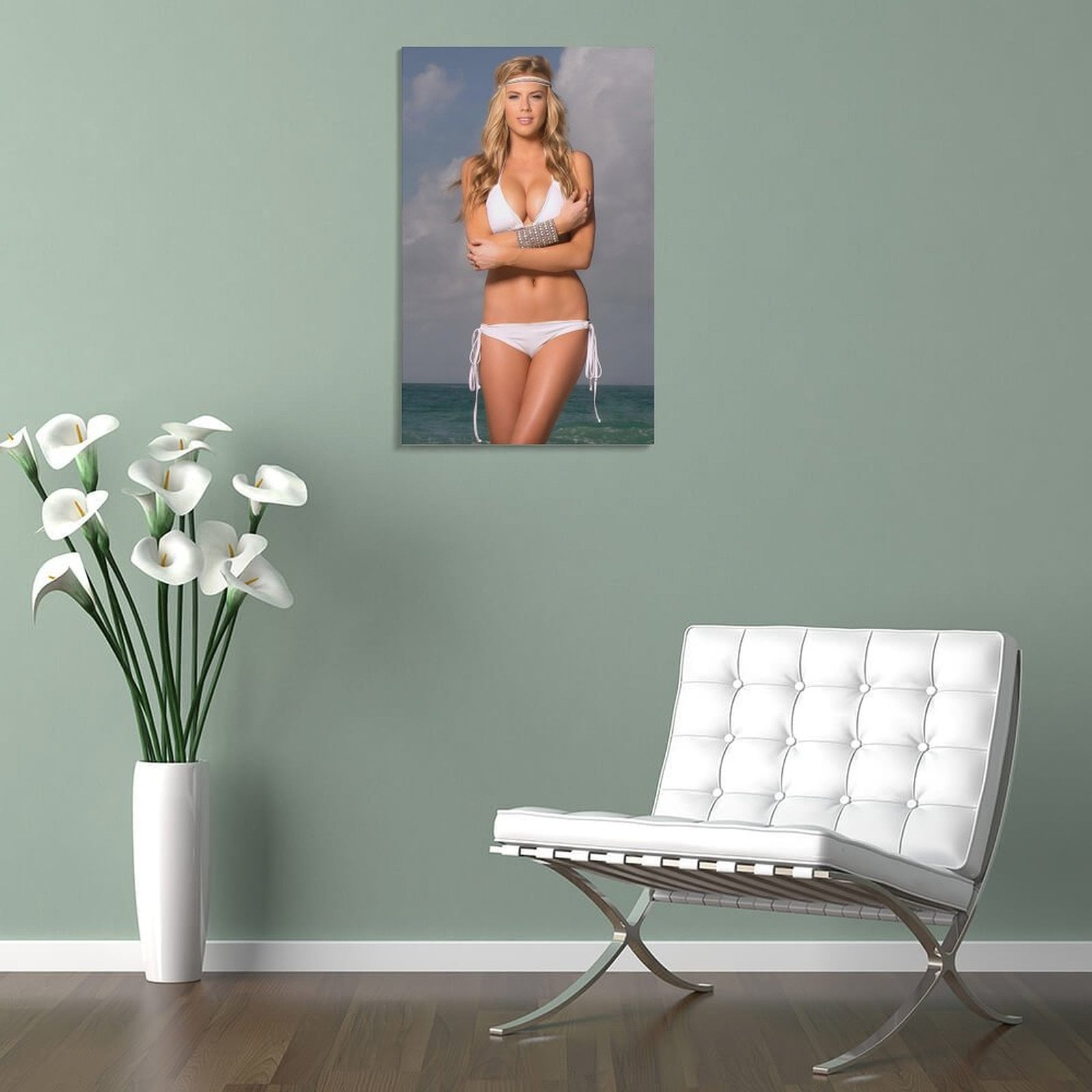 Charlotte McKinney - Poster Sexy De Bikini Modelo Big Boobs (14) Painting On Canvas Wall Art Poster Scroll Picture Print Living Room Walls Decor Home Posters 24x36inch(60x90cm)
